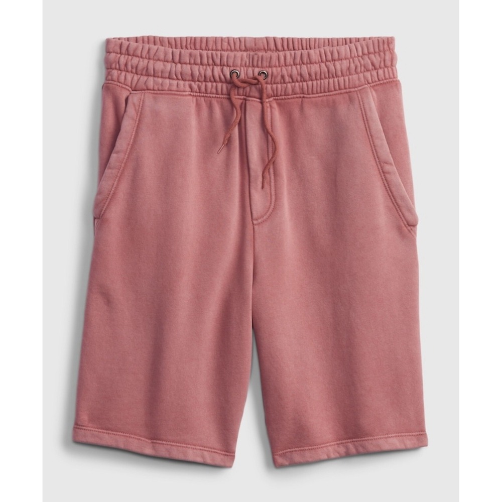 NWT $40 GAP Boy's Fleece Pull-On Barn Red Shorts Size 8 Elastic Waist Drawstring